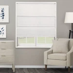 34"X72" Chicology Light Filtering Roman Shade Ridgewood Ultra White New. Price: $29.99.