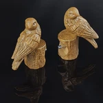 Ilaisihome Decorative Curtain Rod Finials, Pretty Polyresin Bird Wood Color. Price: $28.45.