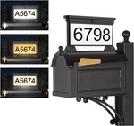 Solar Address Sign,double-sided 3-COLOR Lighting Led Mailbox Number Plaque,water New. Price: $31.92.