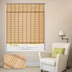 Luckup Cordless Bamboo Roman Shades, Roll Natural Blinds For Windows New. Price: $43.99.
