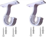 Curtain Rod Brackets 2PCS White Holder For 1-1/8INCH, New. Price: $11.94.