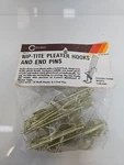 Conso Nip-tite Pleater Hooks And End Pins Style 32170 Golden Finish Drapery New. Price: $10.00.