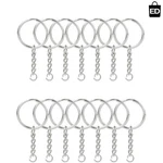 Complete 100PCS Nickel Split Key Ring Set - Perfect For Craft Enthusiasts New. Price: $15.19.