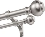 Double Curtain Rods To Inches, 72-144, Brushed Nickel New. Price: $71.66.