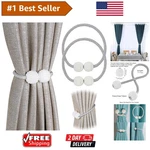 Versatile 2 Pack Magnetic Curtain Tiebacks With Pearl Design & Adjustable Length New. Price: $11.36.