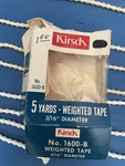 Kirsch #1600 Approximately 5 Yards Weighted Tape Used. Price: $9.99.