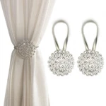 Magnetic Tiebacks For Curtains, 2 Pack Sparkling Crystal Flower Tieba... New. Price: $23.44.