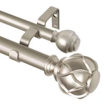 Kamanina Double Curtain Rods For Windows 36 To 72 Inches (3-6 Feet), Champagn... New. Price: $60.04.