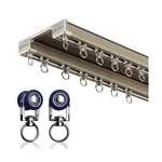 Ceiling Curtain Track Double Rail System Sliding (champagne, 3M) New. Price: $181.25.
