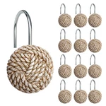 Sunlit Boho Knots Shower Curtain Hooks, Home Decorative Rings For New. Price: $15.36.