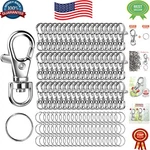 Complete 160PCS Keychain Clip & Ring Set Perfect For Diy Crafts Jewelry New. Price: $19.59.