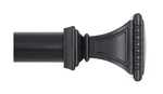 *open Box Ivilon Drapery Treatment Window Curtain Rod 72 -144" 1/8" Black. Price: $25.72.