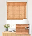 No Tools Drill Cordless Bamboo Roman Shade 20'' X 64'' H, Wood New. Price: $30.00.