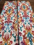 Pier 1 Imports Vibrant Set Of 2 Lined Curtains, Grommets 50 X 84 New. Price: $95.00.