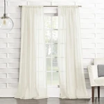 Tayla Crushed Texture Semi-sheer Rod Pocket Curtain Panel, 50" 84", Cream O... New. Price: $15.51.