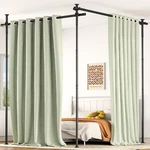 Adjustable No-drill Room Divider Curtain Rod, 4-10FT, Heavy Duty Black New. Price: $65.99.