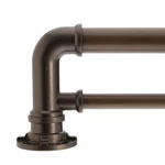 Decopolitan 1" Industrial Double Curtain Rod Set, 18 To 36 Inches, Dark Bronze New. Price: $38.08.