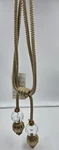 Trimland Trimmings 24" Ivory Gold Burgundy Stripe Drapery New. Price: $24.99.
