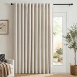 Linen Blackout Sliding Door Curtains For Living Room, Back Tab/rod Pocket The... New. Price: $60.57.