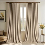 Miulee Velvet Curtains 108 Inches Long 2 Panels - Pinch Pleated Luxury Room D... New. Price: $81.54.
