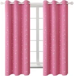 Bgment Pink Star Blackout Curtains For Kid's Bedroom - Grommet Thermal Insulated New. Price: $27.89.