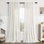Guken Natural Linen Curtains 84 Inch Length For Living Bedroom 2 Panels Set New. Price: $21.01.
