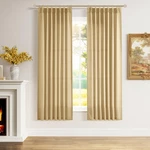 Aersas Gold Pinch Pleated Linen Curtains 63 Length 2 Panels For Living R... New. Price: $59.87.