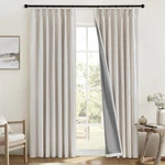 Miulee Linen Pinch Pleated 100 Blackout Curtains For Bedroom 84 Long 2 New. Price: $69.81.