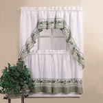 Chf & You Cottage Ivy Country Curtain Tier And Swag Set, MULTI,56-INCH X 36-INCH New. Price: $18.99.