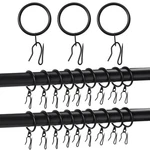 100 Set 1.65 Inch Metal Curtain Rings With Eyelets Hooks For Drapes A... New. Price: $48.32.