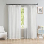 Oyring Faux Linen Pinch Pleated Curtains Semi Sheer New. Price: $117.22.