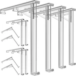 12 Pieces Valance Clips Vertical Blind Clear Bracket New. Price: $15.04.
