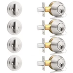 Probrico 4 Pack Satin Nickel Single Cylinder Deadbolt Lock Set Keyed One Side New. Price: $75.17.