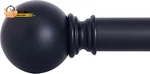 Black Curtain Rods For Window 48 To 86 Inch, 1/8 Diameter With Ball New. Price: $43.02.