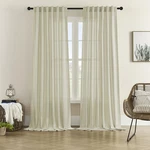 Natural Linen Blended Curtains Back Tab Window Treatments Panels Drapes For L... New. Price: $34.52.