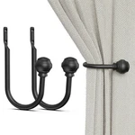 Hion Curtain Holdbacks Black 2PCS, Tiebacks Wall Mounted Hook... New. Price: $17.09.