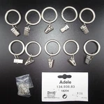 Ikea Adele Curtain Rings With Clips Or Hooks 1 Diameter Nickel Plated Steel Open. Price: $7.00.