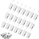 Janyun 120 Pack White Hook Set Curtain Clips For Picture New. Price: $21.76.
