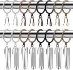 120PCS Antique Bronze Metal Drapery Curtain Hanging Rings With Stainless Steel 4 New. Price: $35.99.