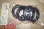 4 Pc Kirsch Wood Drapery Rod Rings For 2" Pole Chocolate Ribbed 5502EG 825 New. Price: $14.99.