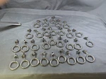 Set Of 30 Hanging Curtain Crafts Heavy Metal 1" Rings With Clip & Hook Black Used. Price: $20.00.