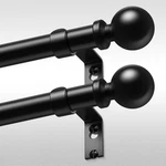 Wolistsa Curtain Rods 36-60 Inch, Black 1 36''-60'' (2 Pack), New. Price: $51.31.