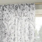 No. 918 Ambree Vintage Floral Sheer Rod Pocket Curtain Panel, 51" X 84", Blac... New. Price: $22.39.