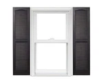 Polaris Homeside Open Louver Vinyl Shutters (1 Pair) 14.5"W X 43"H, Black New. Price: $52.99.
