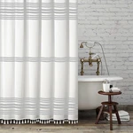 Seasonwood Grey And White Curtain With Tassels Modern Farmhouse Shower... New. Price: $37.09.