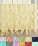 Sheer Voile Vertical Ruffle Window Kitchen Curtain 36" Tier Pair New. Price: $26.99.