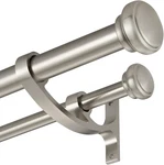 Modern Double Curtain Rods, Matte Nickel 72-144 Inch Length Drapery New. Price: $63.95.