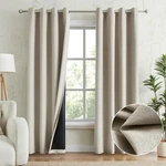 Anpark Natural Beige 100% Blackout Curtains For Bedroom, Thermal Insulated Li... New. Price: $36.00.