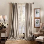 Martha Stewart Lucca Velvet Blackout Back Tab Window Curtain Panel Pair, 84",... Open. Price: $76.55.