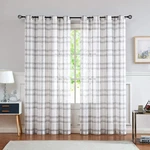 Randall Buffalo Plaid Semi Sheer Curtains For Living Room Linen-look Geometri... New. Price: $50.10.